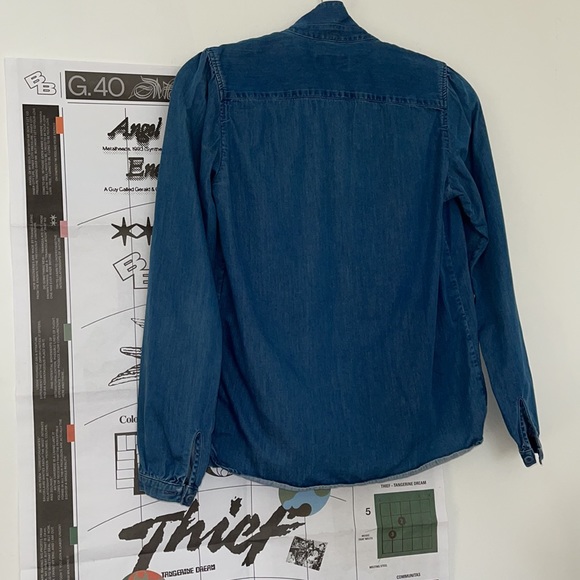 APC Denim Workwear Bow Blouse S - Picture 4 of 4